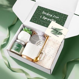 Ceiner Sympathy Gifts for Loss of Loved One, Memorial Condolences Gift Basket with Suncatcher for Loss of Mother Father Husband Friend Child Baby, Bereavement Grief Care Package for Women Healing