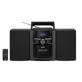 JENSEN® Portable Stereo Bluetooth CD Music System with Cassette and Digital AM/FM Radio