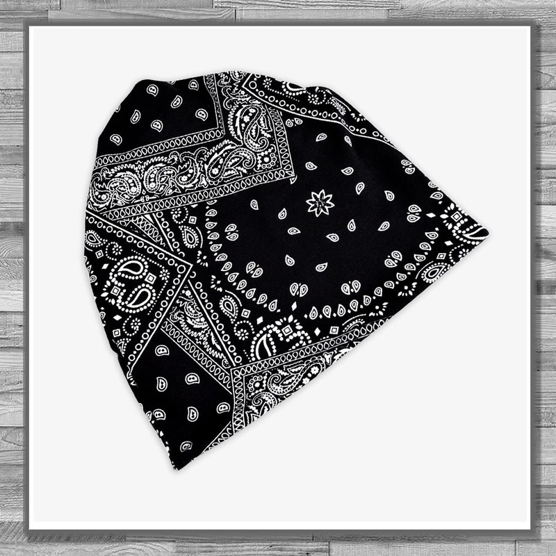 Rex Standard CH080 Knit Hat, Paisley Pattern, Neck Warmer Cap,