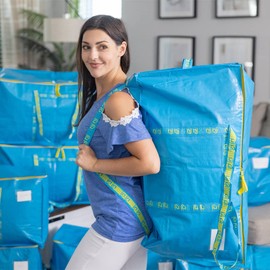 Extra Large Heavy Duty Moving Bags,Storage Bags with Handles for Packing,6 Large Totes,Waterproof Oversized Organizers,Reinforced Puncture Resistance and Strong Zipper Pulls,Alternative To Moving Box