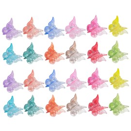 Baluue 24pcs Mini Butterfly Claw Clips Hair Accessories for Women and Girls Durable Plastic Hair Clips for Easy Styling Non-slip Design for Everyday Use