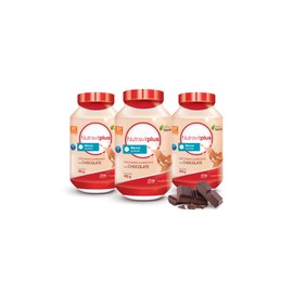 Paquete de 3 Nutravitplus RED Suplemento Alimenticio endulzado con Stevia Bote de 425 g (Chocolate)