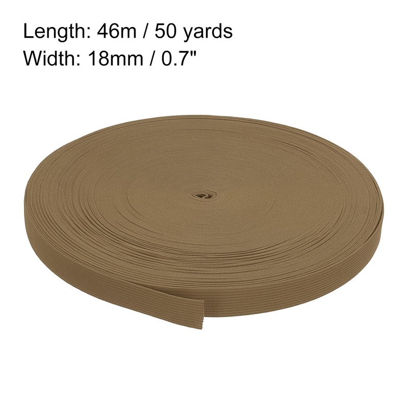 sourcing map Elastic Bands for Sewing 0.7"(18mm) 50 Yards Dark