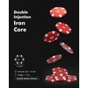 HEITOK Poker Set with Denominations, 300-pcs 11.5g Weighted Numbered Chips,