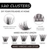 DM27 Eyelash Clusters, DIY Eyelash Extensions Kit with Applicator and