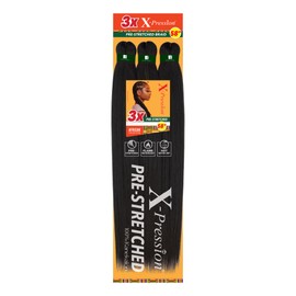 Sensationnel X-pression prestretched braiding hair - 3x braid 58 inch all kanekalon flame retardant synthetic braid for box braids and twists (1 pack, 27 HONEYBLONDE)