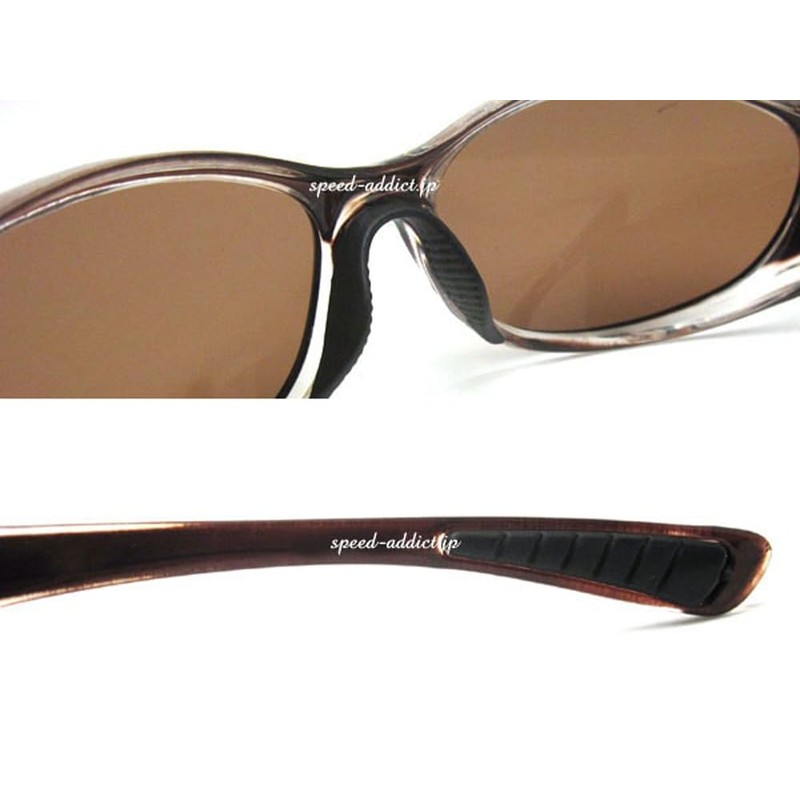 SPEED ADDICT BIKER SHADE WIND GUARD (BROWN/CLEAR x POLARIZED BROWN)