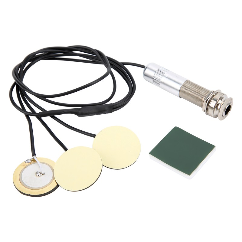 Guitar Pickup Avoid Trepanning SelfAdhesive Piezo Transducer for Acoustic Ukulele(Black