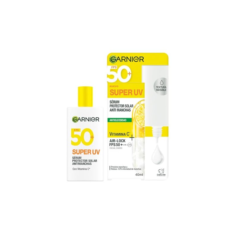 Garnier Protector Solar Facial FPS50 Super UV Fluido Invisible Vitamina