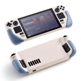 UYIYE Kickstand Case for Steam Deck - Protective and Reliable Accessory with Stand Function Beige/Blue