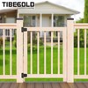 TIBEGOLD 3-1/2 Inch Heavy Duty Gate Hinges, Black Iron Barn