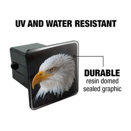 GRAPHICS & MORE Stoic Bald Eagle Tow Trailer Hitch Cover Plug Insert 2"