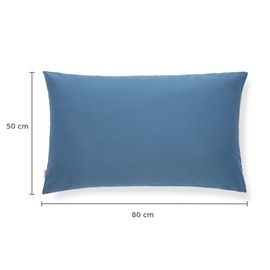 Flowen Set of 2 Cushion Covers, 40 x 80 cm, Cotton Premium Satin, Decoration for Cushions for Sofa/Bed, Super Soft, Resistant, Hypoallergenic, Anti-Dust Mite Fabric, with Concealed Zip, Fully Washable