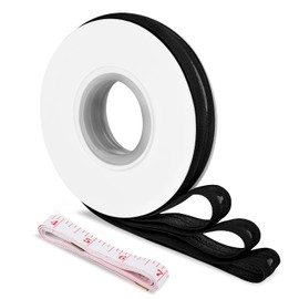 Cinta de Silicona para Sujetar la Ropa, 5 Yardas por Rollo, Ancho de 5/8 Pulgadas, Cinta elástica de Silicona Antideslizante, para Accesorios de BRIC Negro