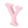 10cm Alphabet Letter Pink Clarity Canvas Initial Object (Y)