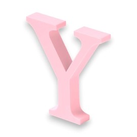10cm Alphabet Letter Pink Clarity Canvas Initial Object (Y)