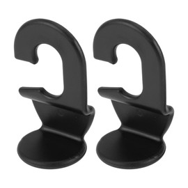 HEROFFIX 2 Pcs for Purses Bags Keys Water Bottles and Shopping Bags Car Seat Headrest Hook Sturdy Car Seat Back Organizer Hooks Black ABS 2.72"x1.54"