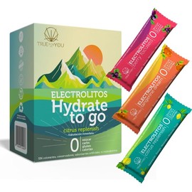 Hydrate Trío Caja de 30 Sobres de Electrolitos sin Azucar Sabor Mandarina, Berries y Cítricos, Hidratación en Polvo, Fórmula Premium con Minerales Traza. Keto, Paleo y Vegano.