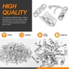 Rustark 20 Sets Silver Antique Small Box Hinges Right Latch