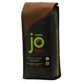 NO FUN JO DECAF: 12 oz, Organic Decaf Ground Coffee, Swiss Water Process, Fair Trade Certified, Medium Dark Roast, 100% Arabica Coffee, USDA Certified Organic, NON-GMO, Chemical & Gluten Free