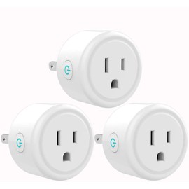 Smarthome Wireless Outlet Plugs Alexa Google Home Certified Compatible, Smartphone App Enabled - WiFi Convenience, 3 Prong, 3 Pack, White