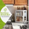 BMOSU Corner Bread Box for Kitchen Countertop Double Layer Bamboo