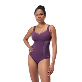 Speedo Women's Shaping Printed Luna Lustre Swimming Costume Purple