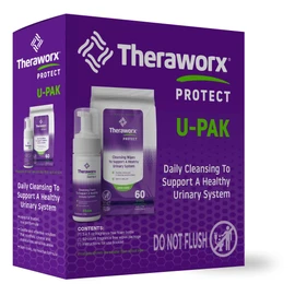 Theraworx Protect U-Pak 60-Ct Wipes & Hygiene Foam 3.4 oz for Urinary Health (Pack of 1)