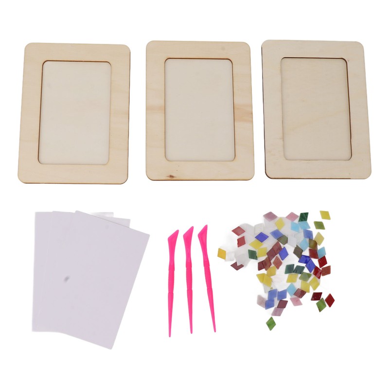 3Set DIY Wooden Picture Frame Making Kit Unfinished Solid Wood