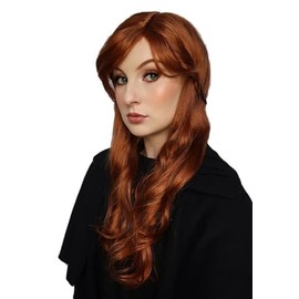 ALLAURA Compatible with Anna-Wig-Fits-Women-And-Snow-Sister-Long-Auburn-Red-Costume-Wigs-Cosplay