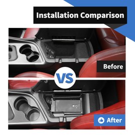 Voodonala for Dodge Challenger 2015-2024 Center Console Storage Tray Organizer Storage Compatible with Dodge Challenger 2015-2024 SXT, GT, R/T, R/T Scat Pack, SRT Hellcat