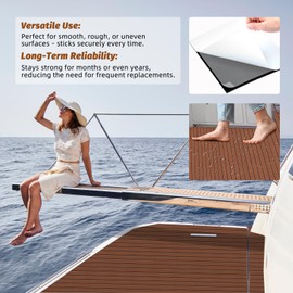 CHRHZN CHRHZN Boat Flooring EVA Foam Decking Teak Sheet - Non-Slip Marine Mat for Yacht, Motorboat, RV, Kayak and Swimming Pool - Self-Adhesive Flooring Material - 94" x 44"/35"/23"/16"