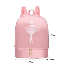 Baoblaze Ballet Backpack Girls Ballet Dance Bag Ballerina Backpack Kids Dance Rucksack Girls School Bags Shoulder Bag Dance Backpack for Little Girls Kids Back to School Sports Gymnastic, Pink A