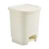 Whitefurze Pedal Bin, Cream, 8 Litre