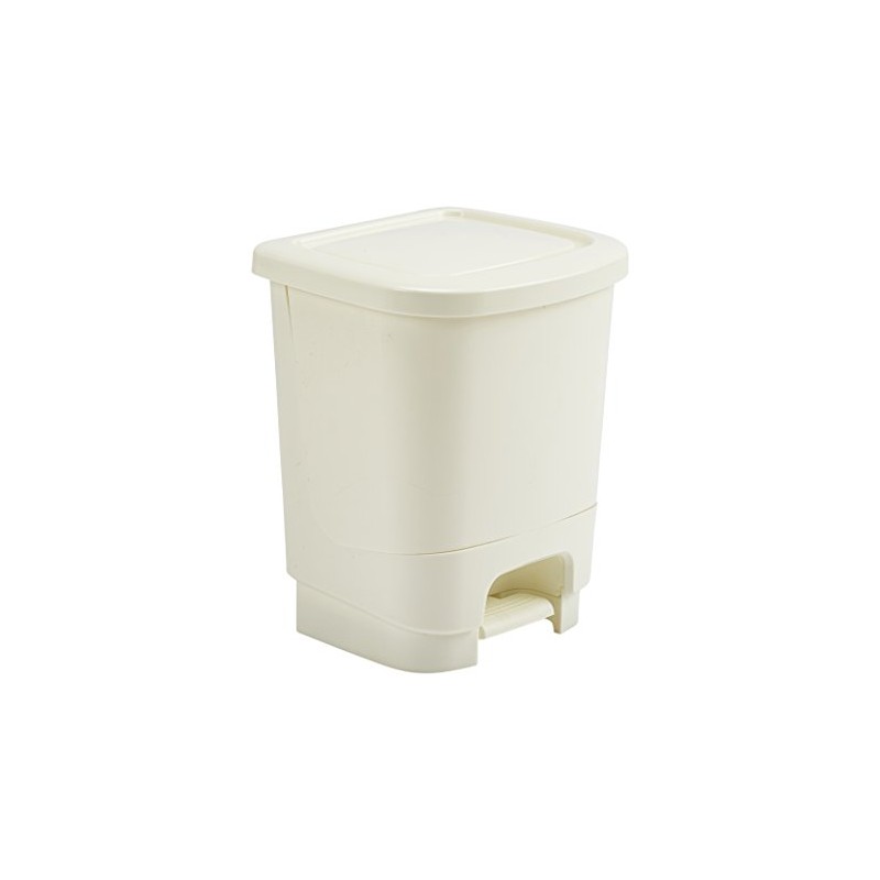 Whitefurze Pedal Bin, Cream, 8 Litre