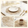 Simulated Flower-Shaped Vinyl Plastic Placemats Set of 6 — Heat