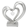 Double Heart Sculpture Resin Romantic Heart Statues Love Sculpture for