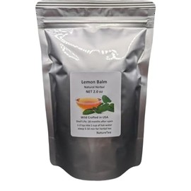 Lemon Balm - Melissa officinalis Dried Loose Leaf by Nature Tea (2 oz)