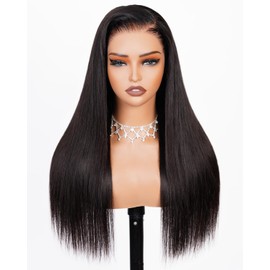 Arabella Pre Everything 13x6 Full Lace Front Wigs Silky Straight Glueless Wig Human Hair Pre Plucked Pre Cut Lace Bleached Knots 230% Density 20 inch Ear to Ear Upgrade Ready to Go Frontal Wig