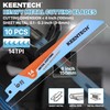 KEENTECH 6 Inch Sawzall Blade 14 TPI 10-Pack for Metal