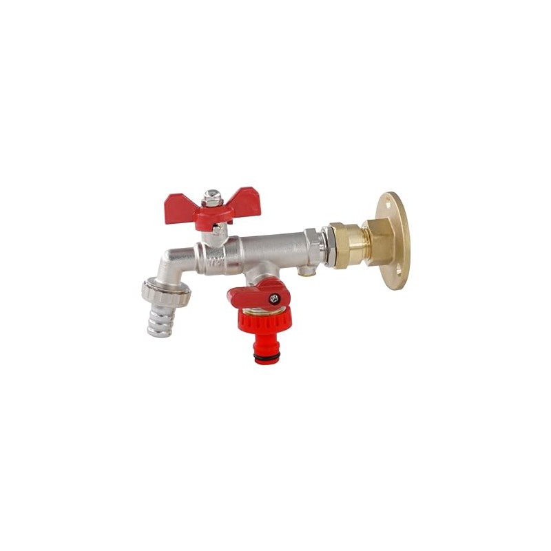 Wärmer System Double Outlet Outside Tap with Check Valve and