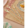 Rice Latte Melamine Spoon Flower Print Set of 6