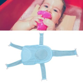 Red para Bañera de bebé, Uso Seguro Ajustable de Cinco Esquinas, Reposacabezas Suave, Red de Soporte para Asiento de Baño para Baño para Recién Nacido (Azul)