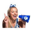 Anderson's Exclusive Blue and White Paw Pride 7" Megaphone Noisemaker
