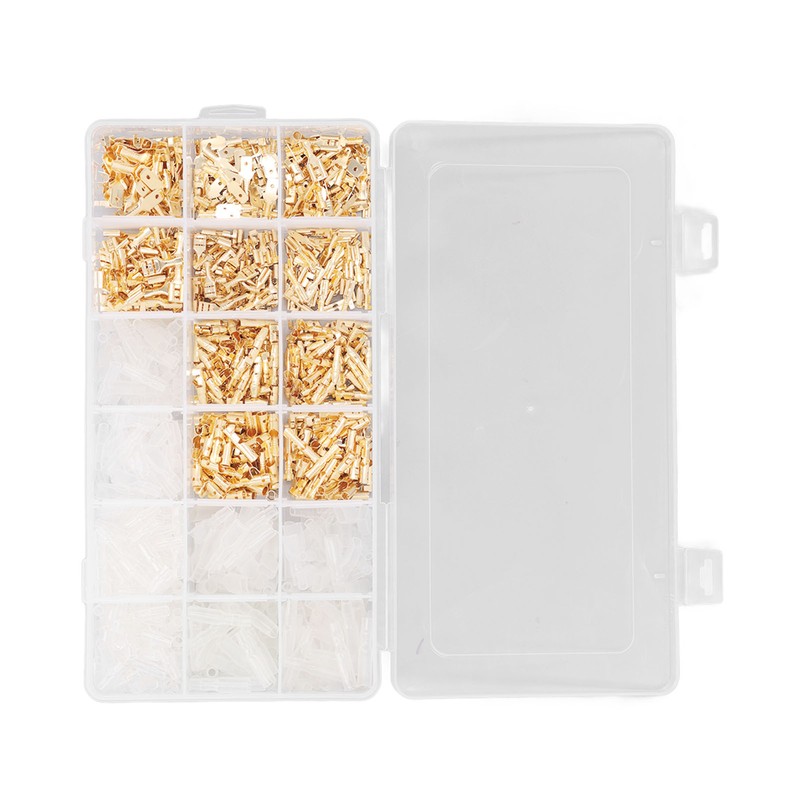 1000Pcs Male Female Blade Terminal Set Flame Retardant PVC Insulated