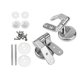 2 Pieces Toilet Seat Screws Set, Toilet Seat Hinges, Zinc Alloy Toilet Seat Hinge Screws for Hinges, Toilet Lid Care Accessories, Expansion Screws and Fixings