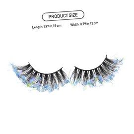 WOONEKY 2pairs Sequins Extension Lashes for Women False Eyelashes Glitter Accessories for Parties Stage and Special Occasions