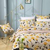 DaDa Bedding Fresh Botanical Bedspread Quilt - Yellow Fleur Floral
