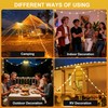 Camping String Lights, 4 in 1 Quick Storage 33FT Rechargeable