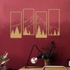 ruelen 4 Pcs Metal Mountain and Forest Wall Decor Line